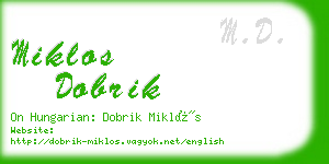 miklos dobrik business card